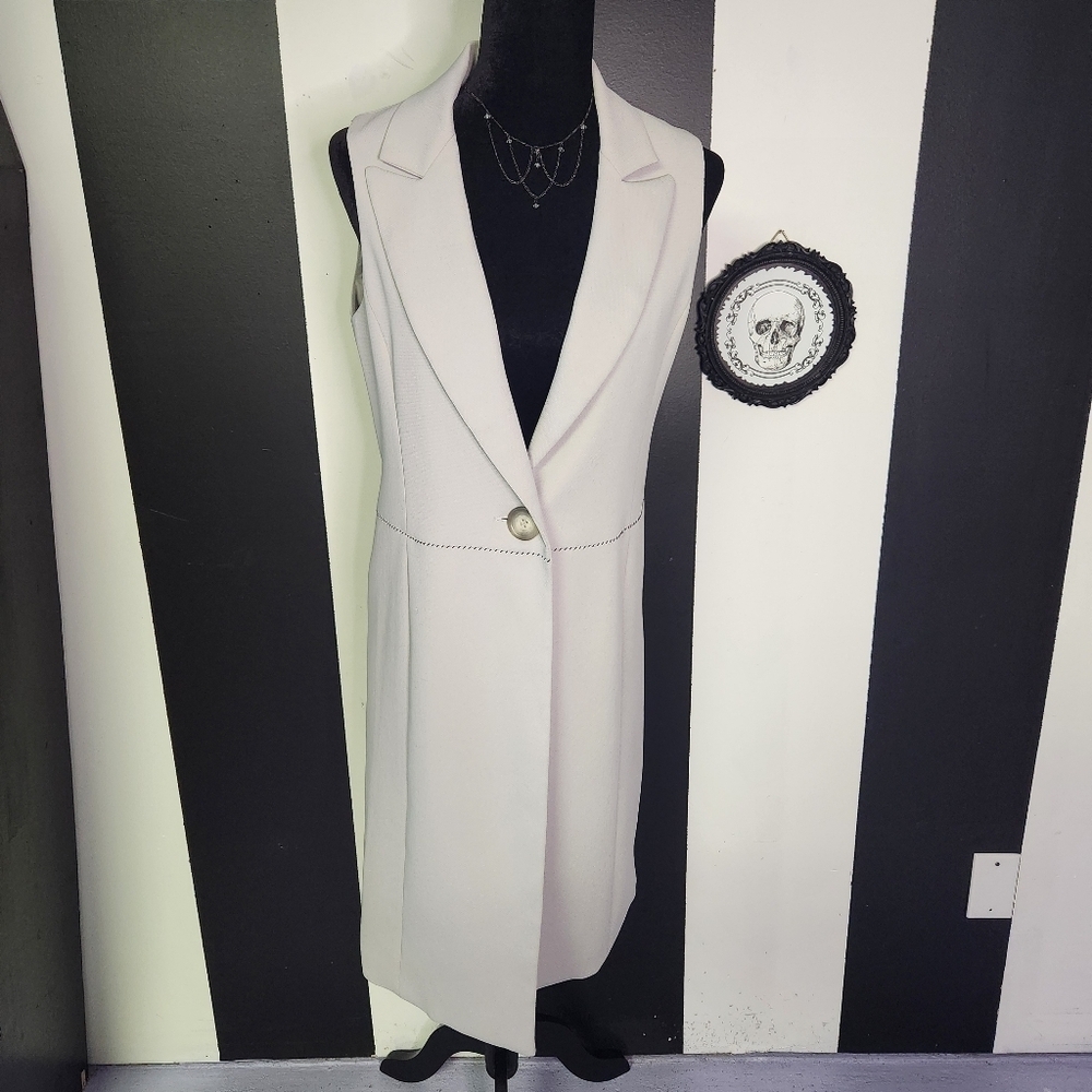 Iris Setlakwe White Vest Jacket Modern Tailored Design
